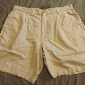 Brooks Brothers Shorts Mens 40 Beige Linen Chino